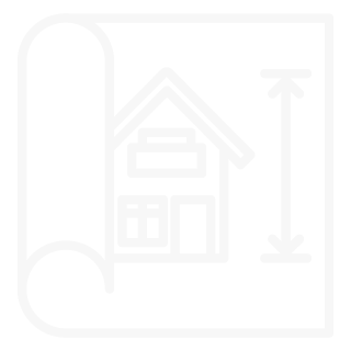 Hausgrundriss mit Maßen und Fenstern.